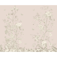 Dizajnový záves - Pastelové kvety - 280x245 cm