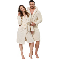 Dámsky župan TEDDY - ecru biely