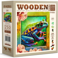 WOODEN CITY Drevené puzzle Farebná žabka 250 dielikov EKO