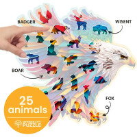 WOODEN CITY Drevené puzzle Bystrý orol 250 dielikov EKO
