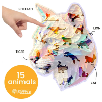 WOODEN CITY Drevené puzzle Farebná puma 150 dielikov EKO
