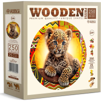 WOODEN CITY Drevené puzzle Malý roztomilý leopard 250 dielikov EKO