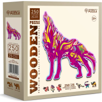WOODEN CITY Drevené puzzle Vyjatý vlk 250 dielikov EKO