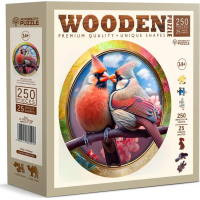 WOODEN CITY Drevené puzzle Zamilovaní vtáci 250 dielikov EKO