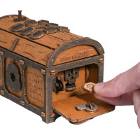 WOODEN CITY 3D drevené puzzle Escape room: Truhla s pokladom 165 dielikov
