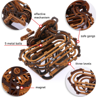 WOODEN CITY 3D drevené puzzle Guličková dráha mini 147 dielikov