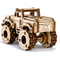 WOODEN CITY 3D puzzle Superfast Monster Truck 4