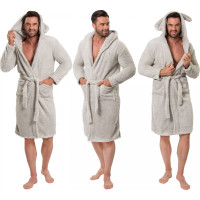 Pánsky župan TEDDY - šedý