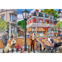 WOODEN CITY Drevené puzzle Hlavná ulica 2v1, 505 dielikov EKO