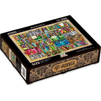 WOODEN CITY Drevené puzzle Knižnica 2v1, 4000 dielikov