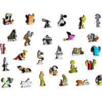 WOODEN CITY Drevené puzzle Knižnica 2v1, 4000 dielikov