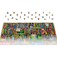 WOODEN CITY Drevené puzzle Knižnica 2v1, 4000 dielikov