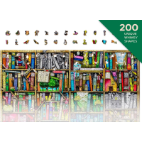WOODEN CITY Drevené puzzle Knižnica 2v1, 4000 dielikov