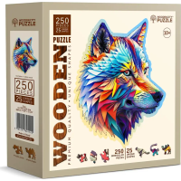 WOODEN CITY Drevené puzzle Nóbl vlk 250 dielikov EKO