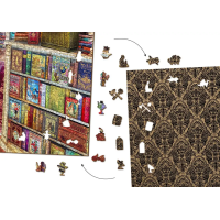 WOODEN CITY Drevené puzzle Priania v kníhkupectve 2v1, 4000 dielikov