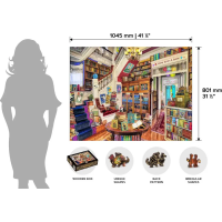 WOODEN CITY Drevené puzzle Priania v kníhkupectve 2v1, 4000 dielikov