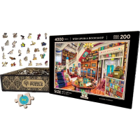 WOODEN CITY Drevené puzzle Priania v kníhkupectve 2v1, 4000 dielikov