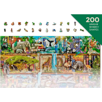 WOODEN CITY Drevené puzzle Úžasné kráľovstvo zvierat 2v1, 4000 dielikov