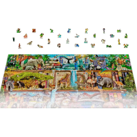 WOODEN CITY Drevené puzzle Úžasné kráľovstvo zvierat 2v1, 4000 dielikov