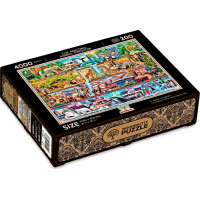 WOODEN CITY Drevené puzzle Úžasné kráľovstvo zvierat 2v1, 4000 dielikov