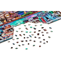 WOODEN CITY Drevené puzzle Úžasné kráľovstvo zvierat 2v1, 4000 dielikov