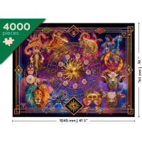 WOODEN CITY Drevené puzzle Zverokruh 2v1, 4000 dielikov