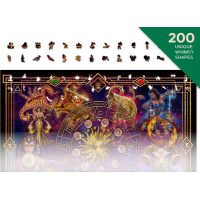 WOODEN CITY Drevené puzzle Zverokruh 2v1, 4000 dielikov