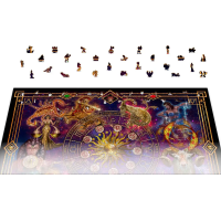 WOODEN CITY Drevené puzzle Zverokruh 2v1, 4000 dielikov