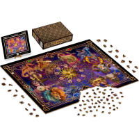 WOODEN CITY Drevené puzzle Zverokruh 2v1, 4000 dielikov