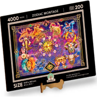 WOODEN CITY Drevené puzzle Zverokruh 2v1, 4000 dielikov