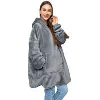 Mikinová deka - tmavo šedá