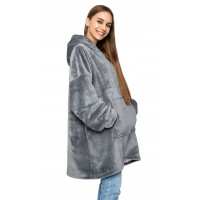 Mikinová deka - tmavo šedá