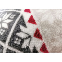 Vianočný vankúš NOVEL 40x40 cm - nórsky vzor - šedá/červená/biela