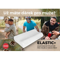 Zdravotný vysoký anatomický penový vankúš AHORN - ELASTIC+ - 60x36 cm - pamäťová pena