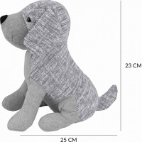 Zarážka do dverí CALM DOG 23 cm - Psík - šedý