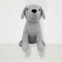 Zarážka do dverí CALM DOG 23 cm - Psík - šedý