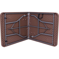 Set cateringového nábytku RATTAN - stôl 180 cm + 2 lavice - hnedý