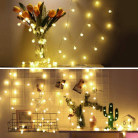 Vianočné LED osvetlenie s diaľkovým ovládačom BUBBLE - 50 LED - teplá biela