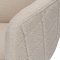 Kreslo HAMPTON TEDDY bouclé - béžové
