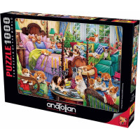 ANATOLIAN Puzzle Psíci v posteli 1000 dielikov
