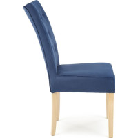 Jedálenská stolička NEW ENGLAND - dub medový/tmavo modrá
