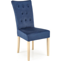 Jedálenská stolička NEW ENGLAND - dub medový/tmavo modrá