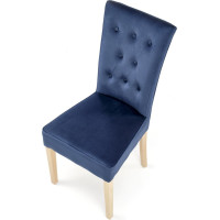 Jedálenská stolička NEW ENGLAND - dub medový/tmavo modrá