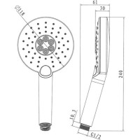 Sprchová súprava s termostatickou tlačidlovou podomietkovou batériou - 2cestná - oválny kryt
