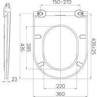 Závesné kapotované WC Smart Flush RIMLESS - 49,5x36x37 cm + duroplast sedátko SLIM