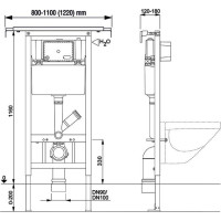 WC modul pre suchú inštaláciu - pre sadrokartón (inštalácia do jadra)