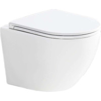 Závesné kapotované WC Smart Flush RIMLESS - 49,5x36x37 cm + duroplast sedátko SLIM