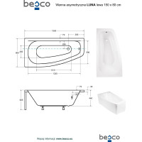 Asymetrická vaňa LUNA