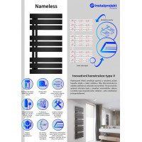 Kúpeľňový radiátor NAMELESS - biely