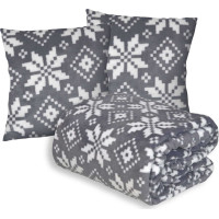 Vianočná deka SCANDI CLASSIC Vianočný vzor 150x200 cm - šedá